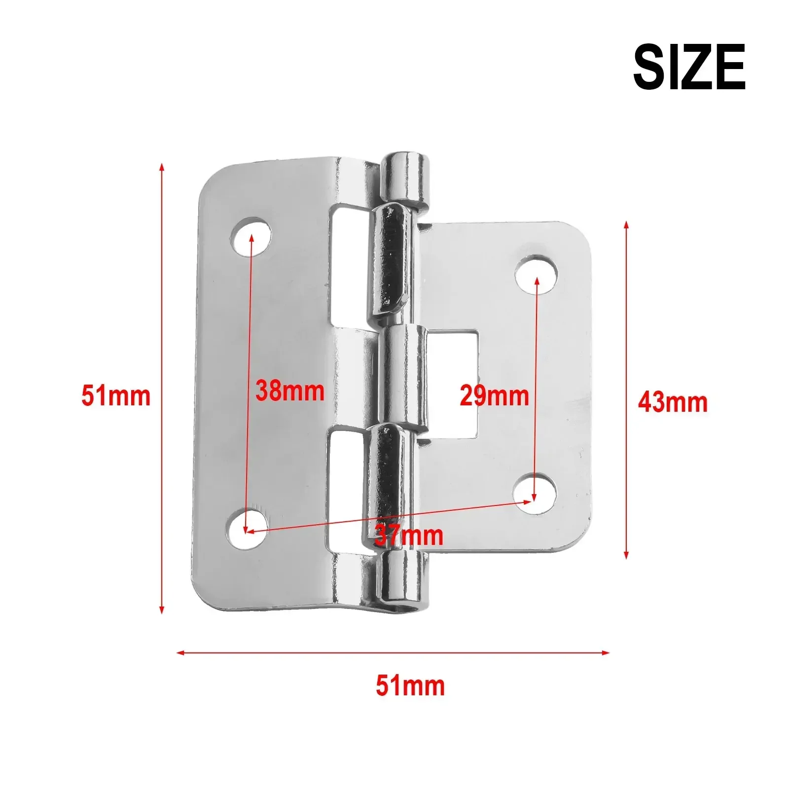 Detachable Hinges Hook Off Hinge Steel+Chrome Plated Versatile Application About 56*56*30.5*43.5 Mm Detachable