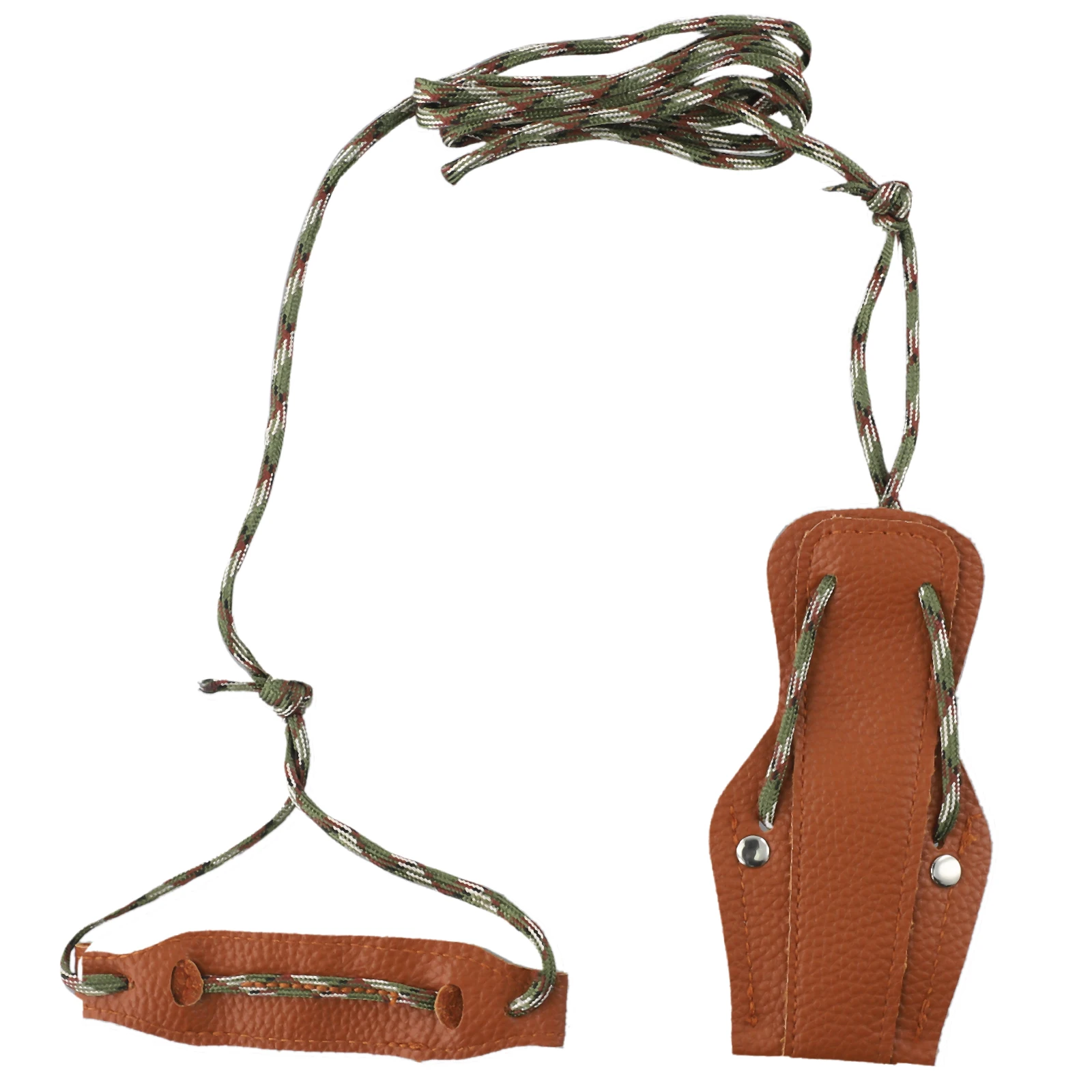 Premium Archery Leather Bow Stringer Rope Install Tool  Safe and Correct Bow Draw  Convenient Top Pocket Storage