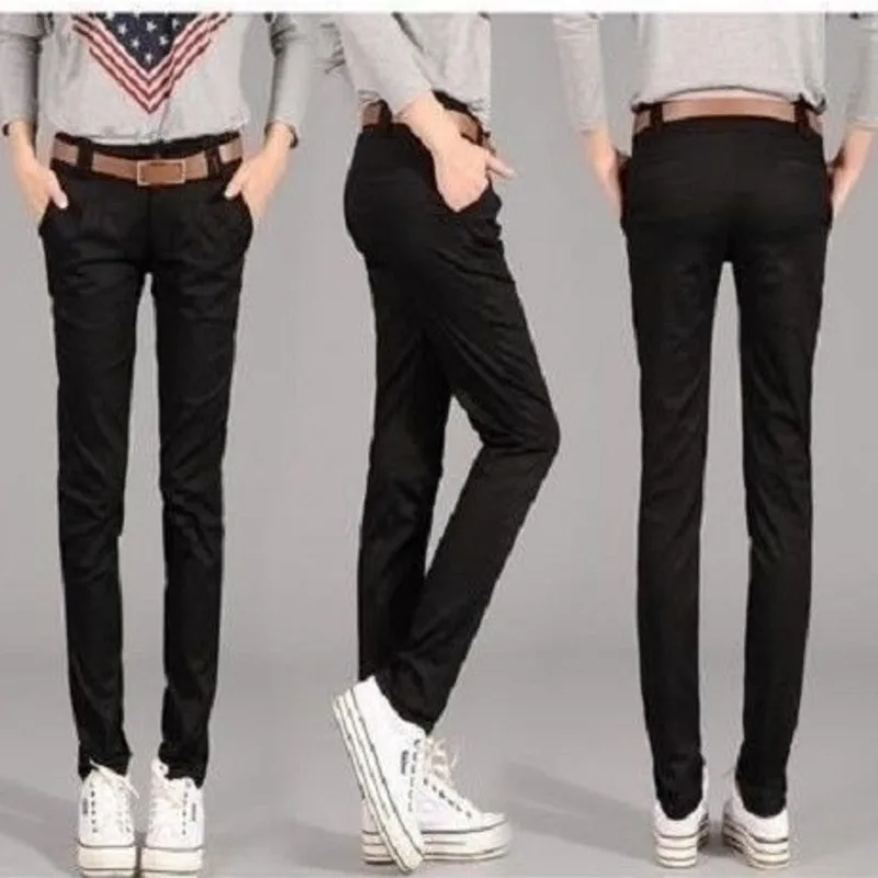 Casual Mid Waist Pants Women 2025 Korean Fashion Spring Autumn Black Khaki Pencil Pants Office Ladies Streetwear Long Trousers