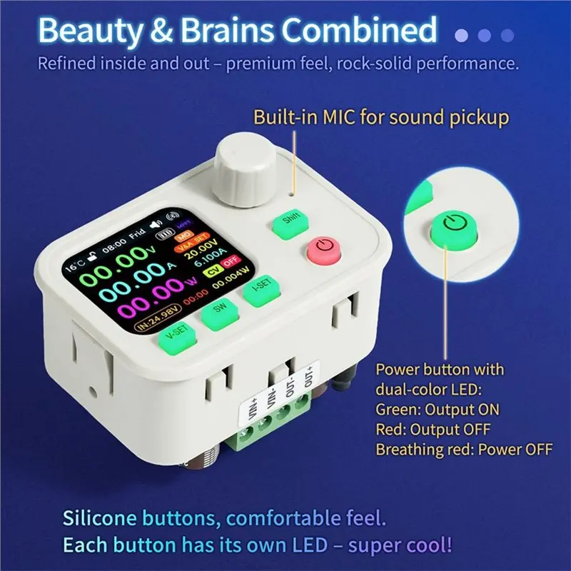 A93E-XY6506W DC Step-Down Power Supply 65V 6A 390W Digital Step-Down Converter Wifi Bluetooth MPPT IPS Color Screen
