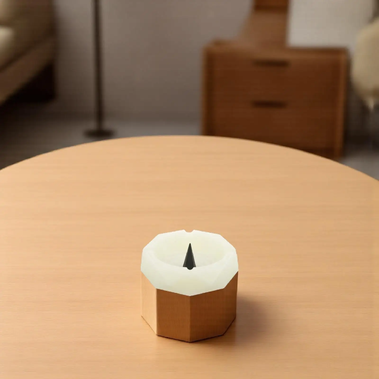 

Luminous Ashtray Silicone Soot Storage White Color Round Shape Smoke Box Night Resistant Non Fragile Easy Clean Home
