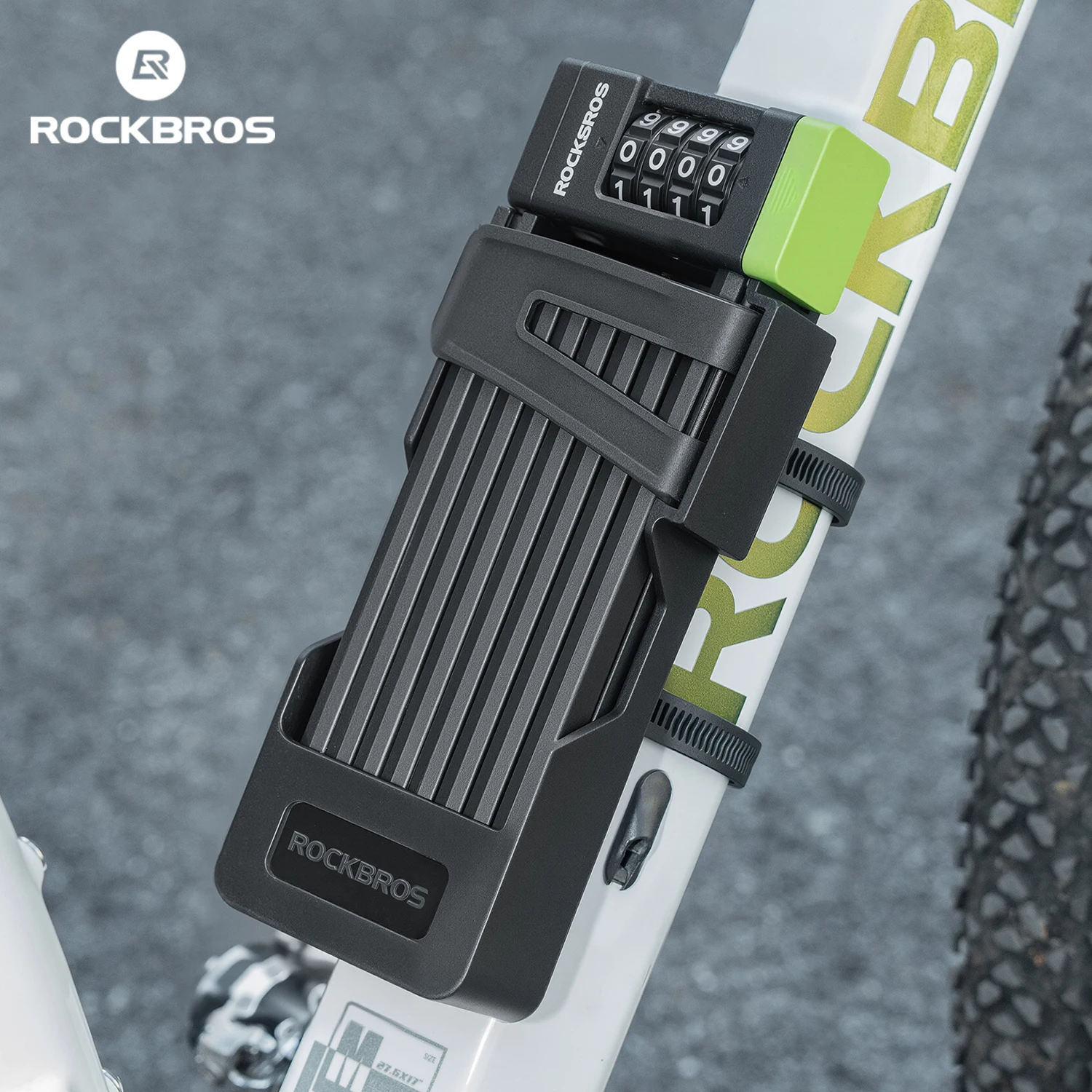 

ROCKBROS Bicycle Folding Combination Lock Waterproof Rustproof 8-Section Fold Anti-Theft Lock Multi-Scene Application Bike Lock