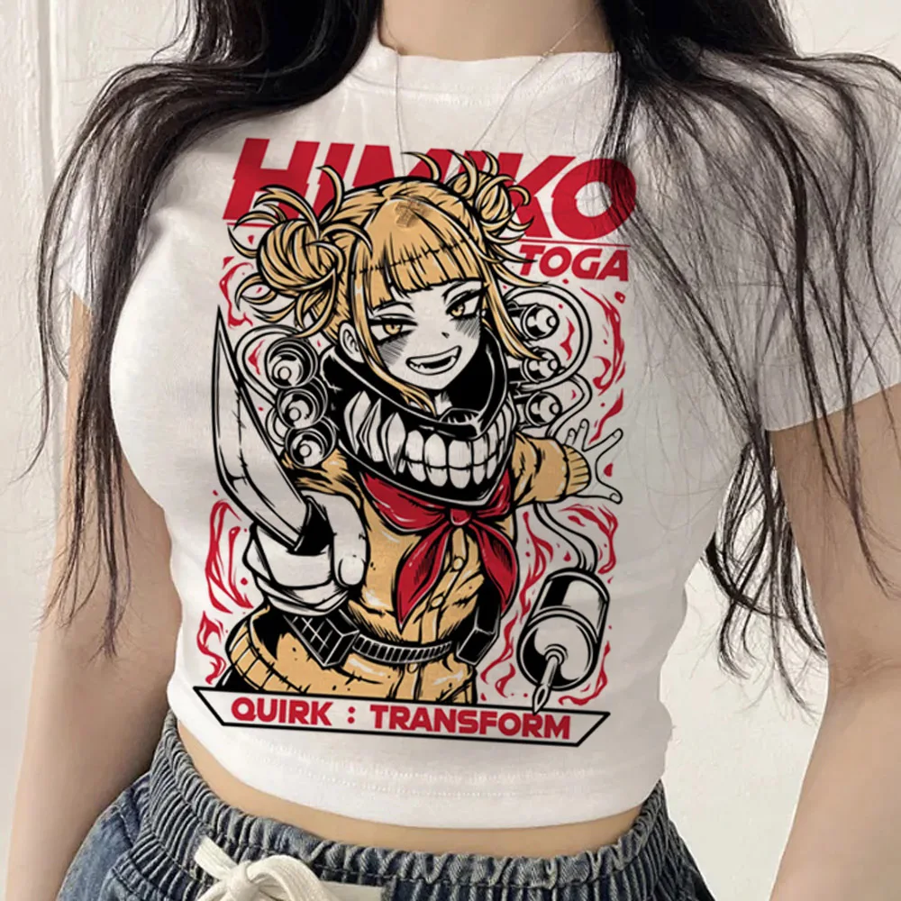My Hero Academia crop top female cute alternative  japanese goth baddie t shirt scene  clearance sales y2k gyaru anime
