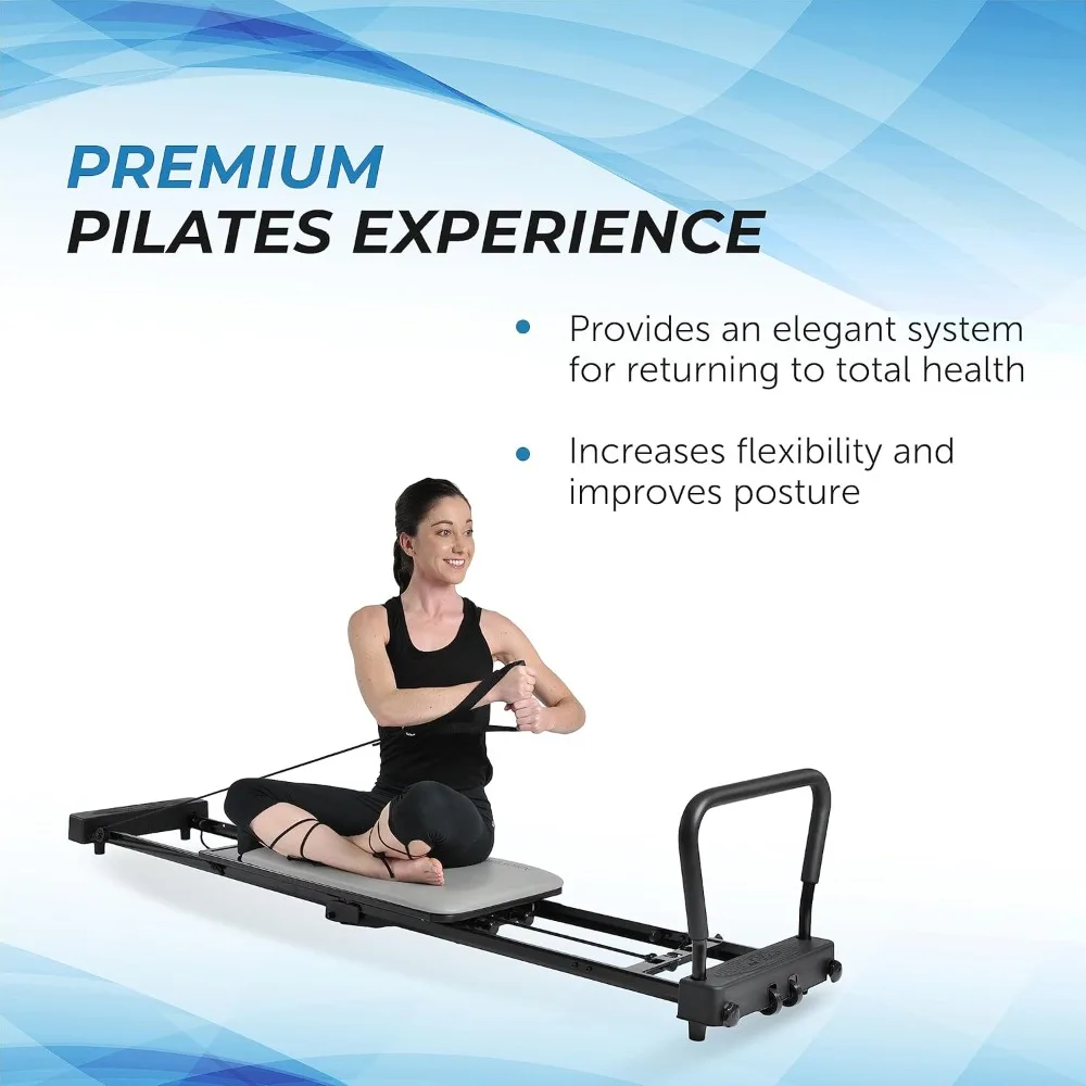 

Reformer287 Pilates Reformer Workout Machine for Home Gym Pilates Reformer with 3 Resistance Cords Up to 300 lbs Weight Capacity