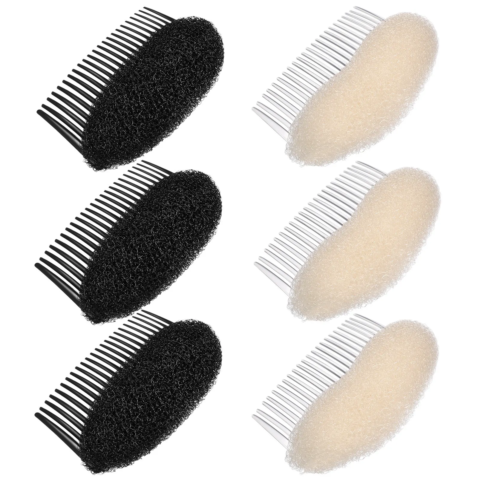 6Pcs Hair Styling Sponge Comb Hair Shaper Tool Invisible Comfortable Updo Accessories for Women Prom Party Wedding