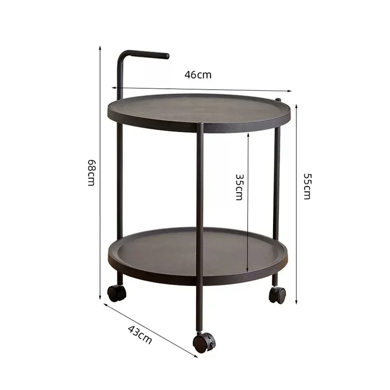 

few sofas on the side of the cart, afew small tables on the side, living room, small round table, simple bedside table