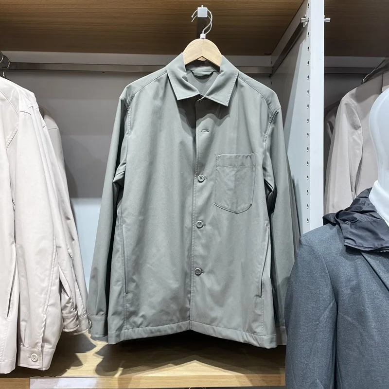 

Lightweight Airy Men's irt Jaet Casual Spring Autumn Elastic Qui Dry Fitting Room Ready Stand Fit Faion Urban