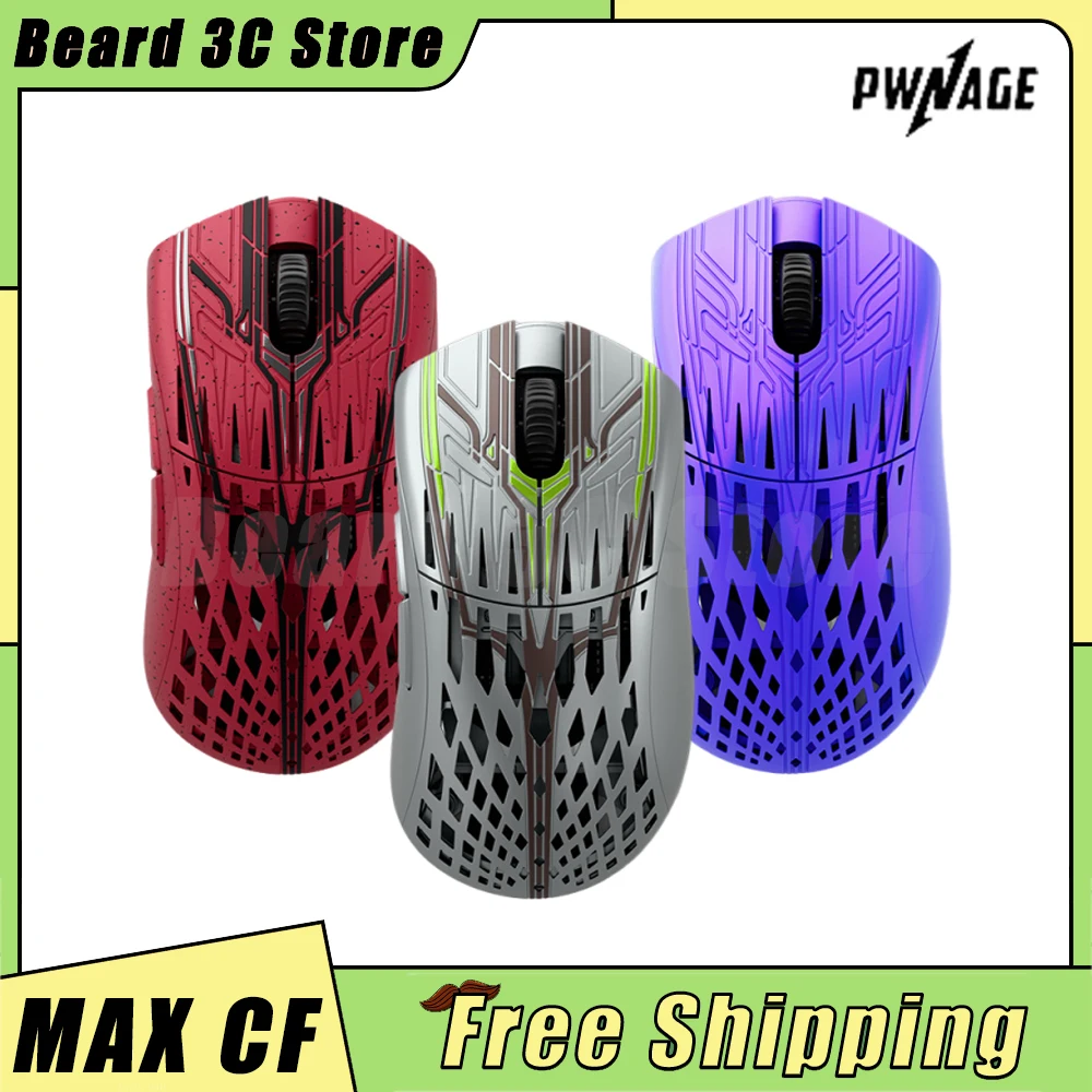 Pwnage Stormbreaker MAX CF Mouse Dual Mode PAW3950 Wireless Gaming Mouse 8K Polling Rate Lightweight Mice Custom Office PC Gift