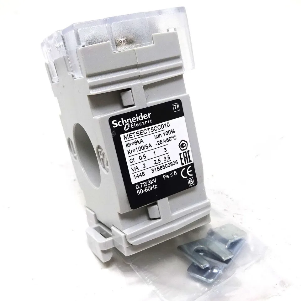 METSECT5CC010 current transformer tropicalised DIN mount 100 5 for cables d. 21