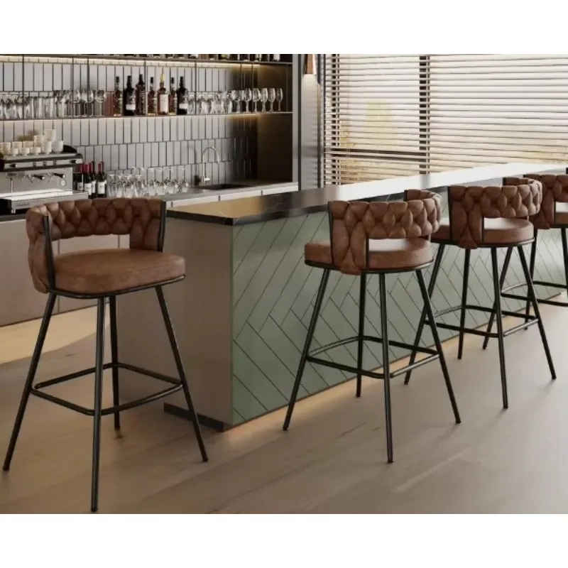Simple Retro Bar Chair Durable or Stainless Steel for Bar& Coffee Shop& Kitchen