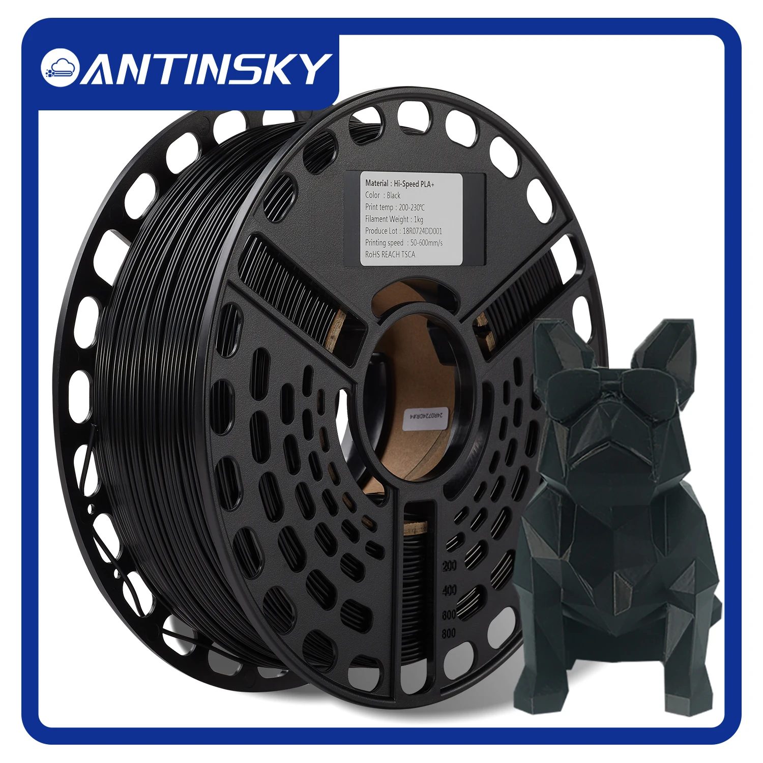 

3D Printer 1.75mm 1KG filament ANTINSKY-PLA-HS High Fluidity Rapid shaping speed 50-600mm/s use for Bambu lab