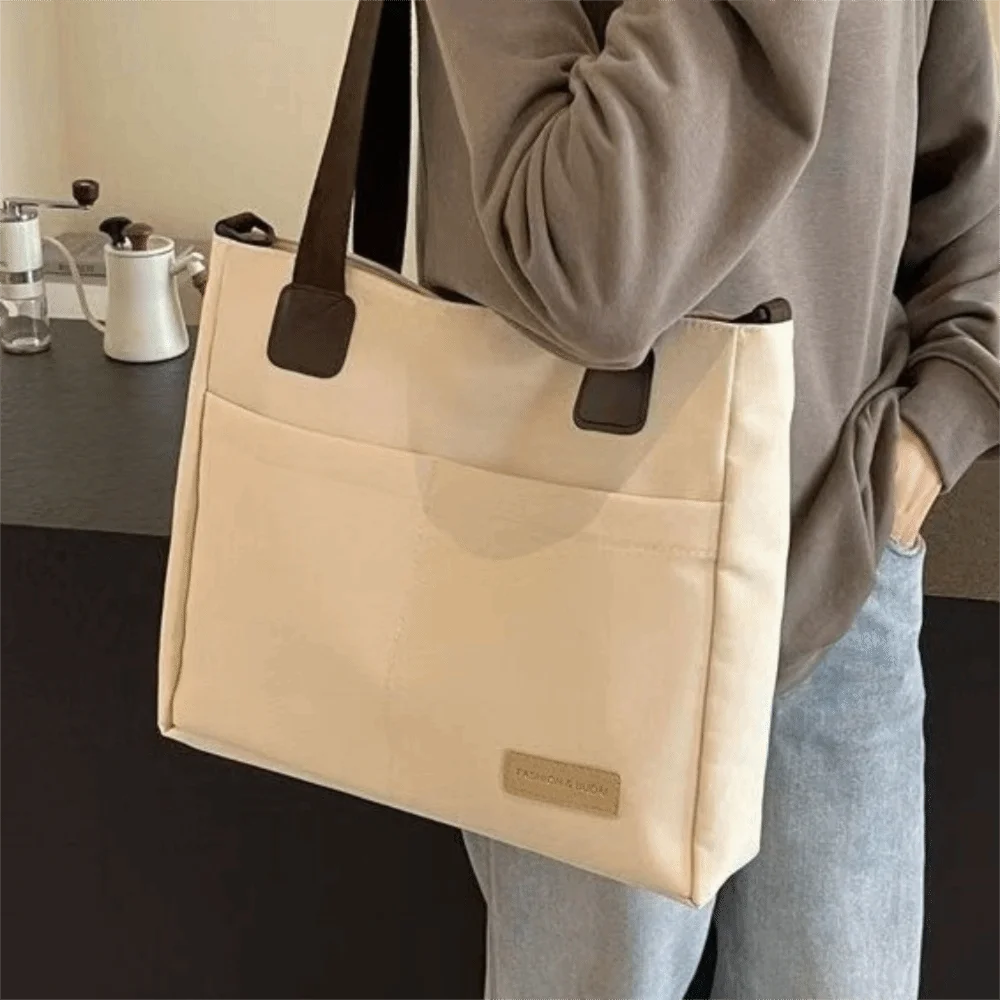 

Practical Portable Multi-Pocket Tote Bag Thickened Polyester Travel Shoulder Bag Simple with Shoulder Strap Work Bag Travel