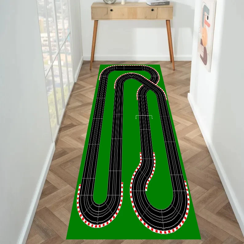 Runway Runner Rug Children's Soft Climbing Mat Urban Car Road Carpet Urban Transportation Rail Game Mat Home Decoration