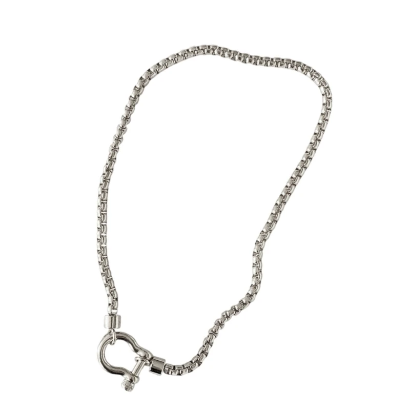 Cool Stainless Steel Carabiner Pendant Necklace for Travel and Social Event image 5
