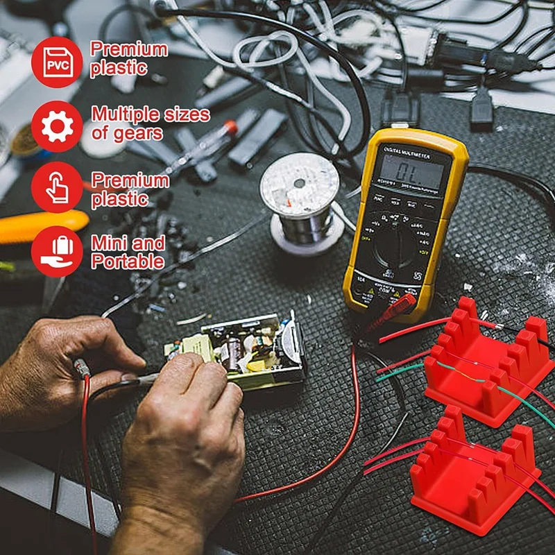 ABHU 2PCS Soldering Station Clamp,Plastic Wire Clamp Bracket,Welding Soldering Station Clamp,Suitable For Various Size Wire