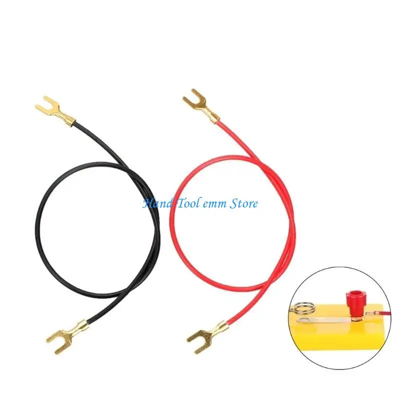 

H37F 20Pcs U Clip Test Leads Fork Clip Leads Testing Current Test Wires