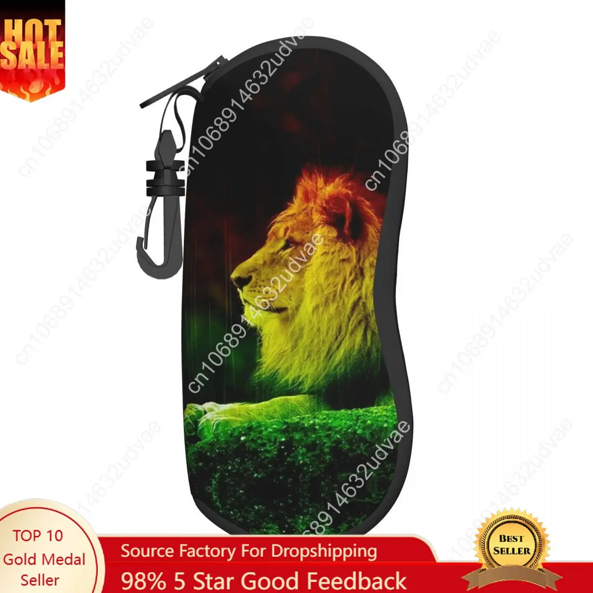 

Custom Jamaica Rastafarian Reggae Rasta Lion Eyeglass Glasses Case Men Women Soft Jamaican Proud Sunglasses Protective Bag