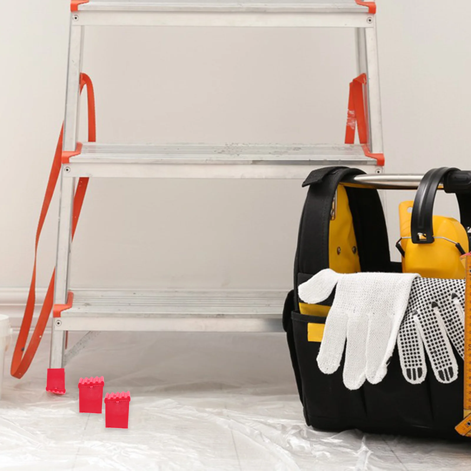 2Pcs Ladder Feet Covers Rubber Pads Non-Slip Ladder Foot Cushions Durable Safety Protection for Household Worksite