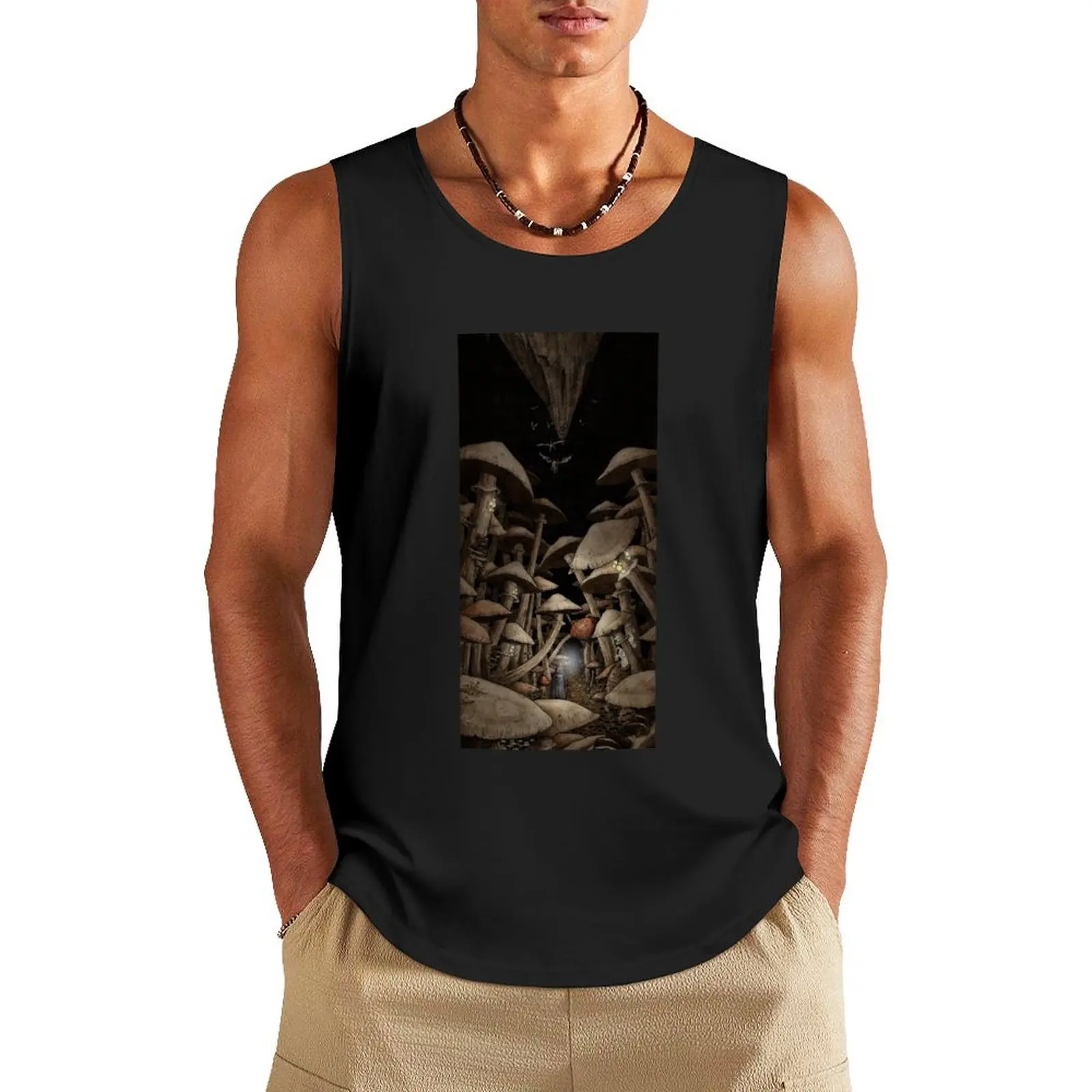 Fungus Forest Tank Top Body man cotton t-shirts man