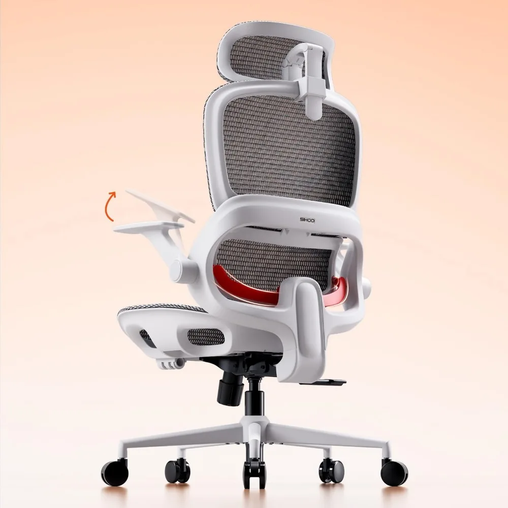 Ergonomic High Back Computer Chair with Adaptive Lumbar Support & Wide Headrest for Long Hours