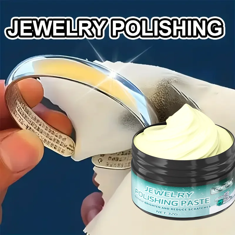LOORSAN 32G Jewelry Polishing Paste for Silver Gold Platinum Copper - Brighten Reduce Scratches Watchband Ring Necklace Bracelet