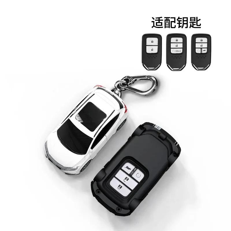 For Honda Vezel Appearance For Honda CRV Accord Civic Vezel XRV URV HRV Pilot Fit Freed Smart Remote Car Key Case Cover Chain