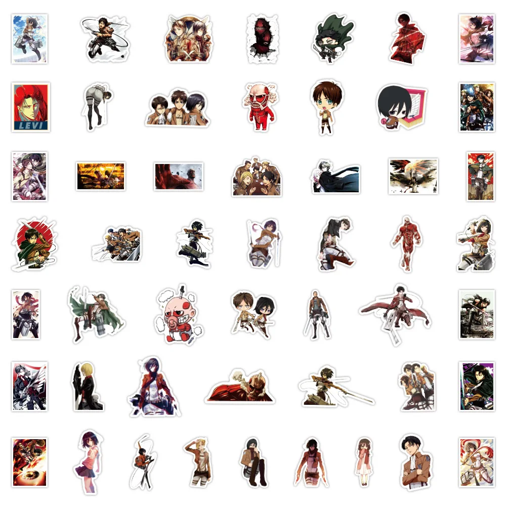 10/30/50/100pcs Classic Anime Attack on Titan Stickers Cartoon Kids Sticker Toys Phone Skateboard Notebook Cool Graffiti Decals