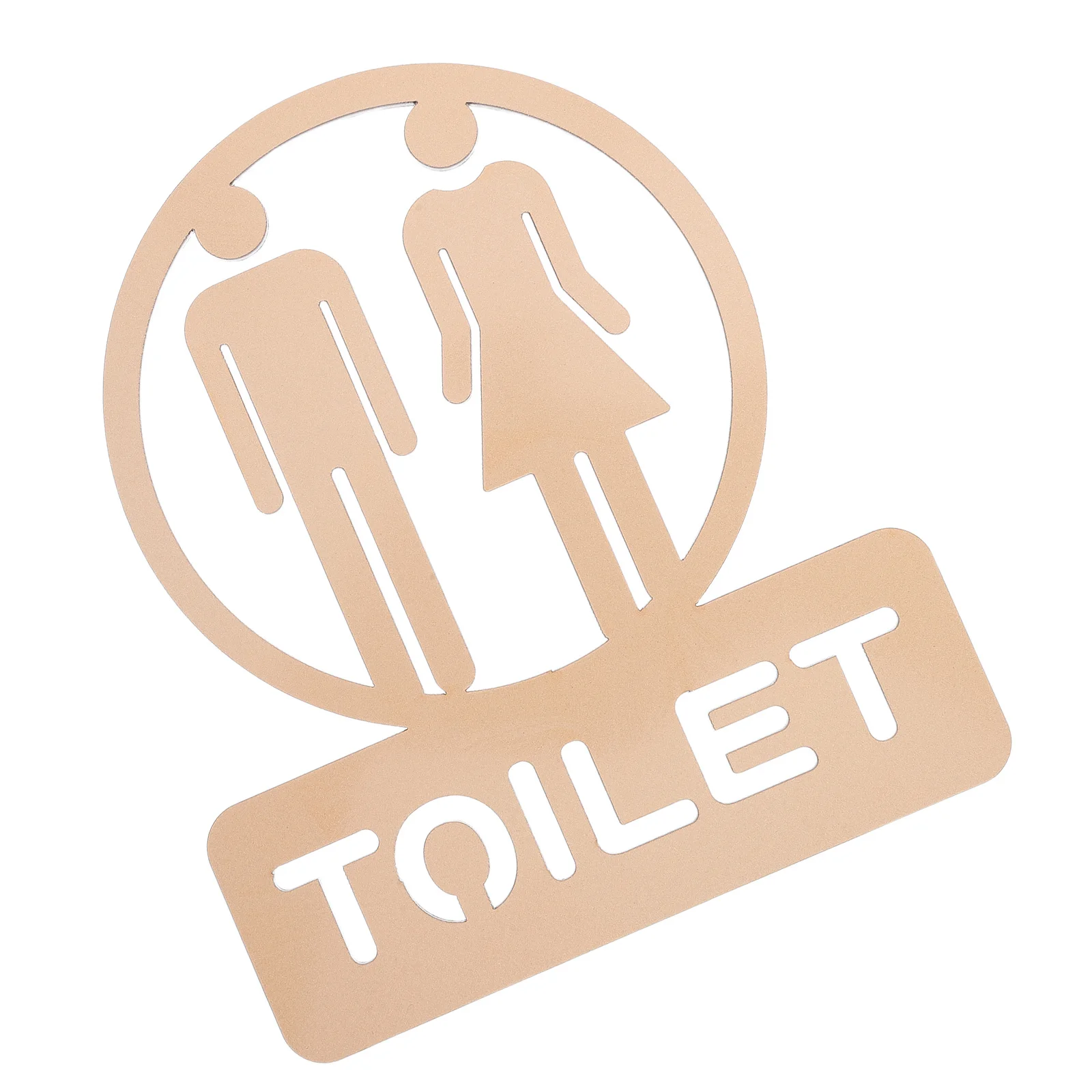 

Bathroom Signs 5.89x5.11 Acrylic Hollow-Out Unisex Restroom Sign Adhesive Backed Toilet Door Plaque Business Commercial Restroom
