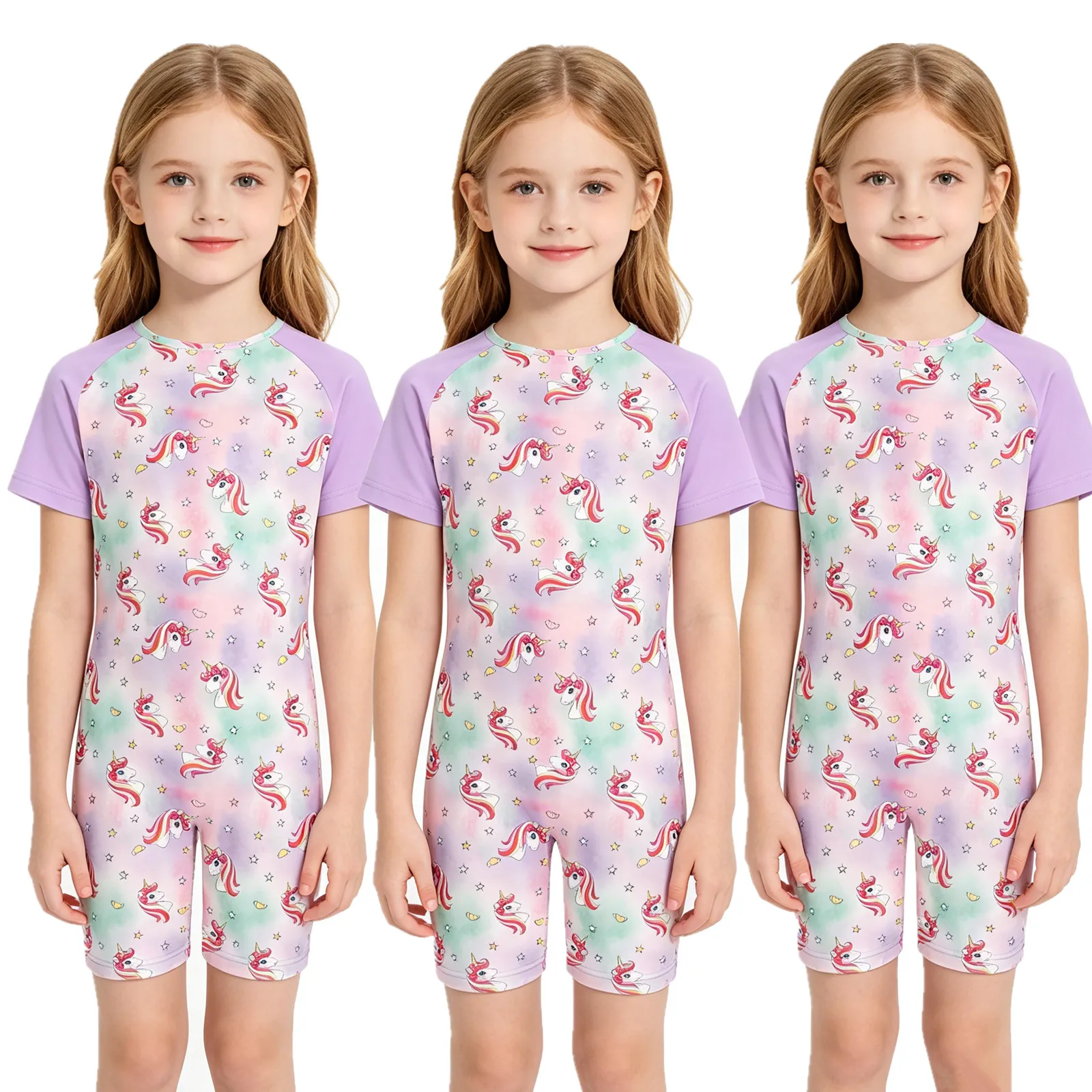 Children Special Needs Adaptive Clothing Autism Kids Anti-Strip Bodysuit Short Sleeve Back Zipper Jumpsuit Daily Wear 3Pcs /Set