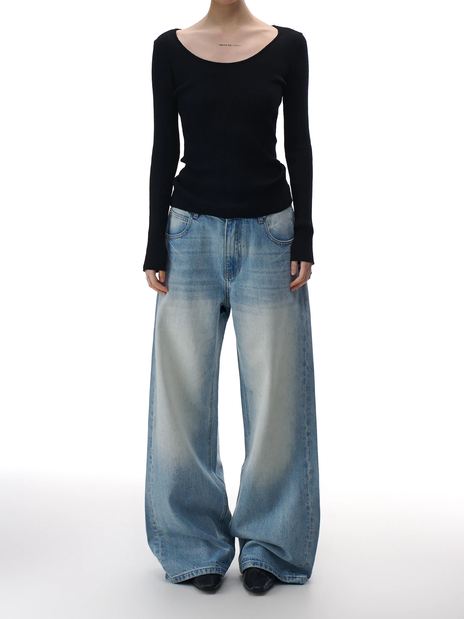 

Американские женские джинсы свободного кроя в стиле ретро, широкие повседневные брюки из хлопкового денима, весна 2026, с молнией на талии