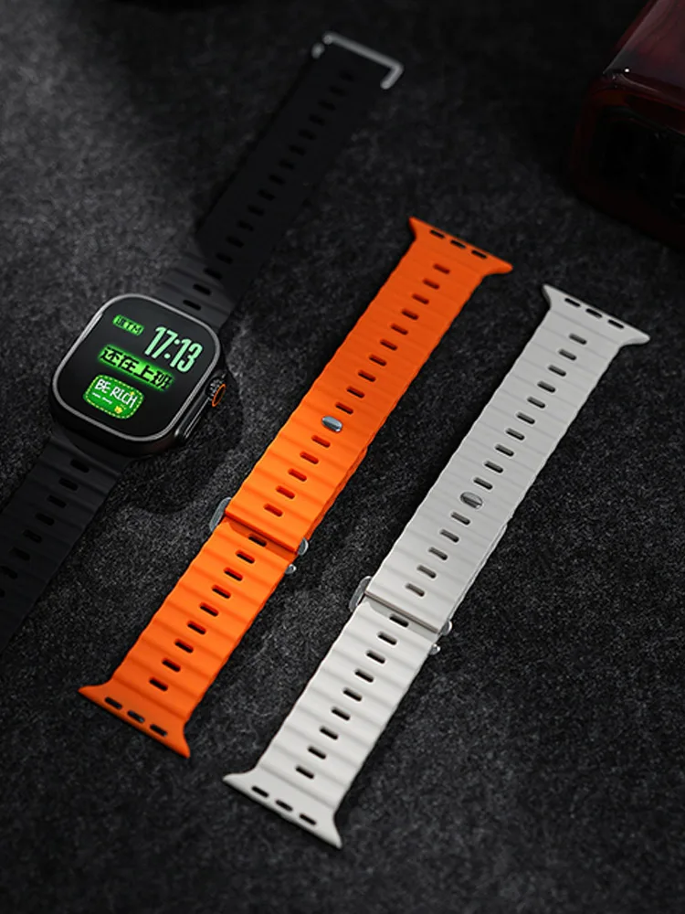 �y�Z�[�����zApple Watch Ultra 2-3�p�I�[�V�����X�g���b�v �o���h 49mm 9 8 7 45mm 41mm 44mm �V���R���u���X���b�g ���X�g�o���h iWatch S10 S11 46mm 42mm �o���h
