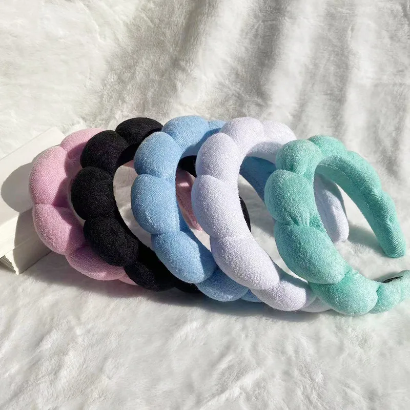 2023 Fashion Sponge Headband for Women Thick Hair Band For Washing Face Girls Makeup Headband Wide Yoga Spa Hair Hoop Headwear