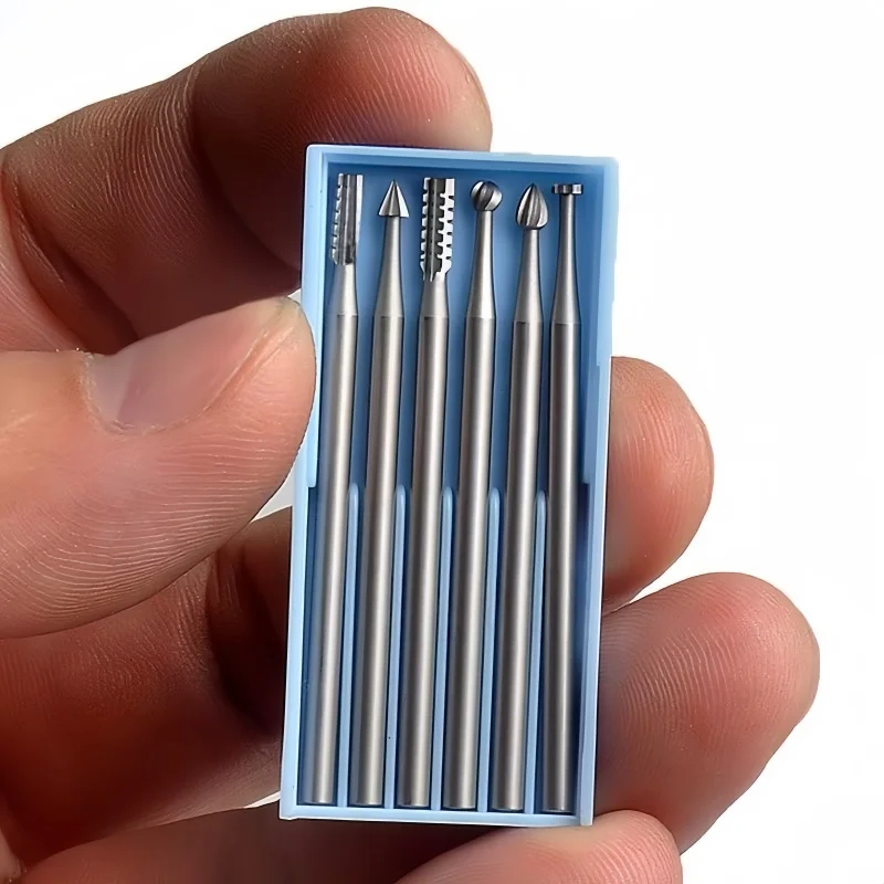 6Pcs/box 2.35 Mm Handle Tungsten Steel Carving Cutter Walnut Kernel, Jewelry Carving Tool Wood Carving Cutter 1.0/1.4/1.8/2.3mm