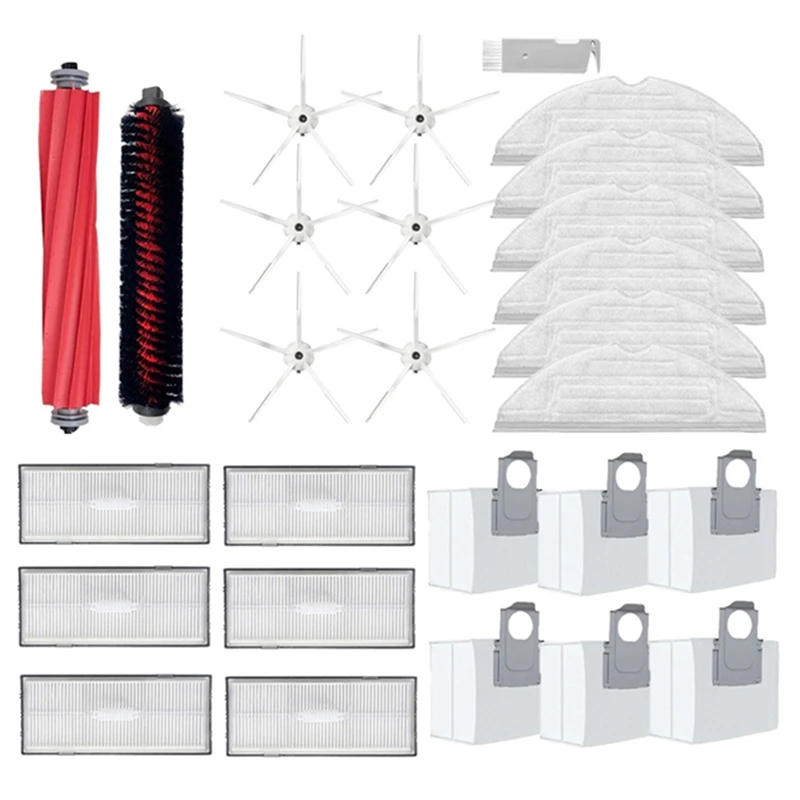 

For Roborock S7 Maxv Plus S7 Maxv Ultra G10S Pro Hepa Filter Dust Bag Cleaning Rolling Brush Main Side Brush Mop Cloth Parts