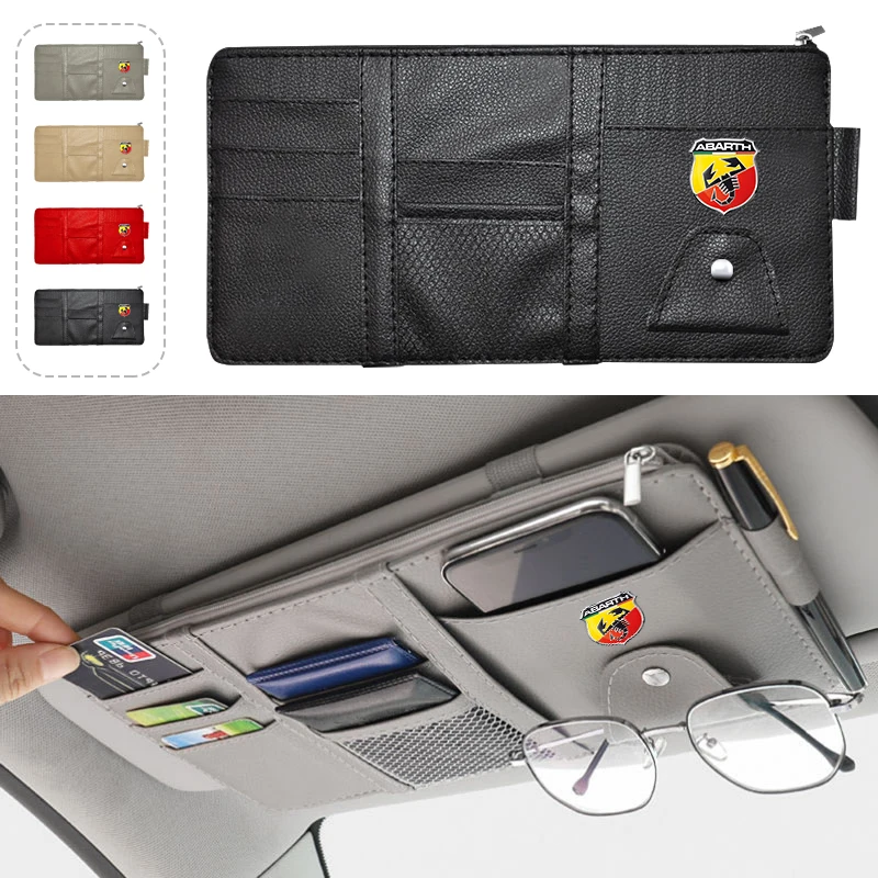 Car Accessories Car Sun Visor Point Type Multi-function Storage Bag For Abbas FIAT 500 FR Stilo Doblo Tipo Lancia Musa Grande