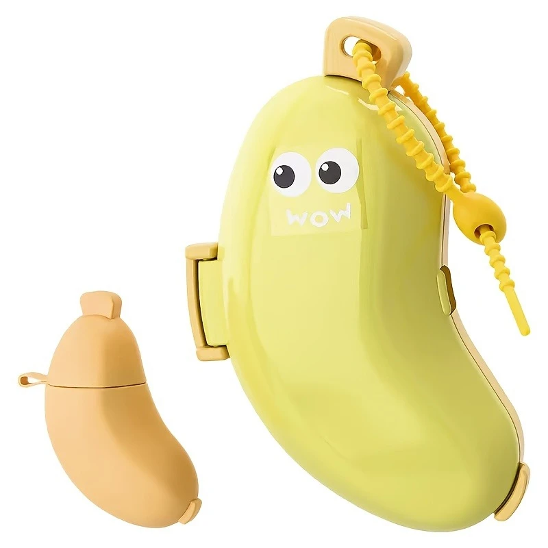 1 Stück Tragbare Reise-Zahnbürstenhülle mit Bananenmotiv, Staubdichter Borstenschutz, Kompakte Bakterienresistente Aufbewahrung – Detail 1