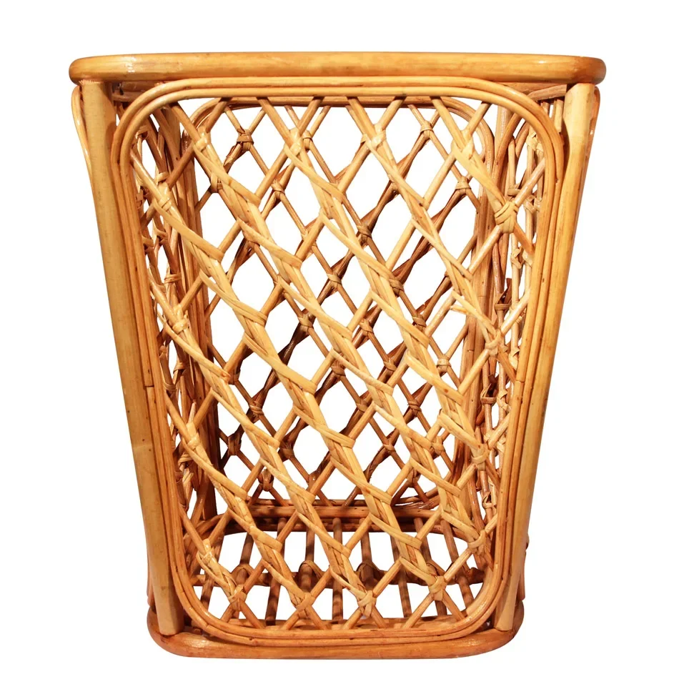 Vertical rattan basket, rattan handicraft basket, hotel bathroom, sundries storage basket, dirty clothes towel storage