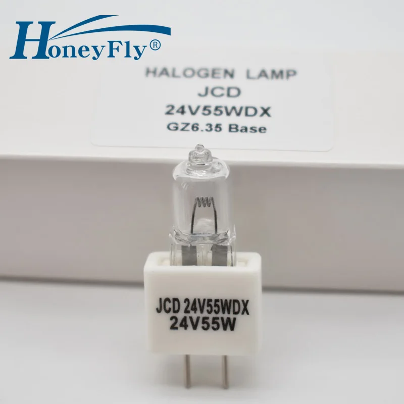 

HoneyFly Marine Halogen Lamp JCD 24V 55W GZ6.35 WDX Halogen Bulb Stage Light Capsule for ACR-6003 Probe Light