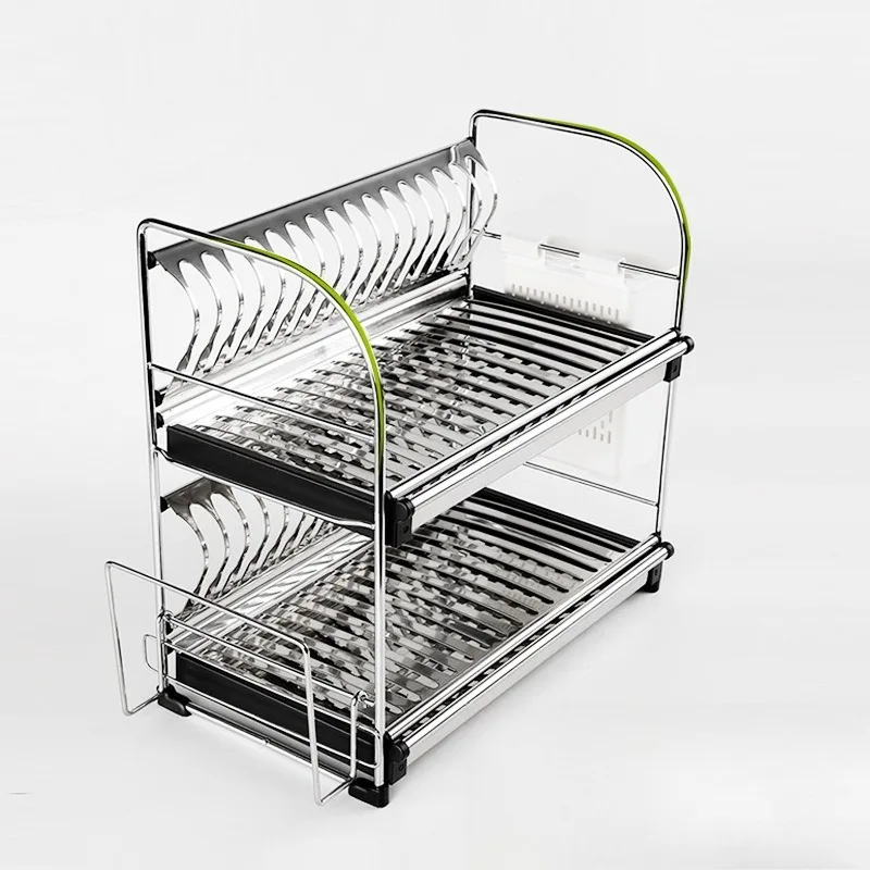 Kitchen Dish Rack Shelf Household Countertop Dishes Dish Rack Narrow Sink Cutlery Plate Storage