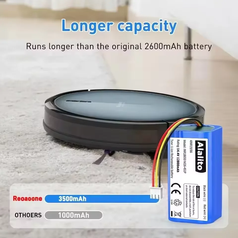 18650 14.4V/14.8V li-ion battery 12.8Ah For LIECTROUX C30B XR500 E30 For PROSCENIC 800T 830P 820P 820T 820S Robot Vacuum Cleaner