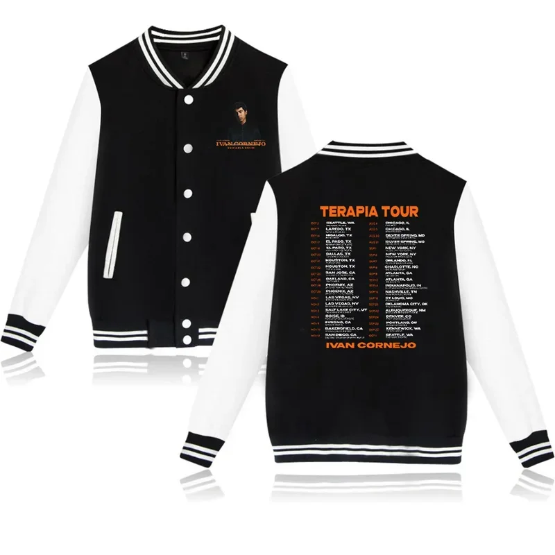 

Ivan Cornejo Terapia Tour 2023 Baseball Jacket Women Men Bomber Jacket Outerwear Streetwear Hip Hop College Baseball Uniform