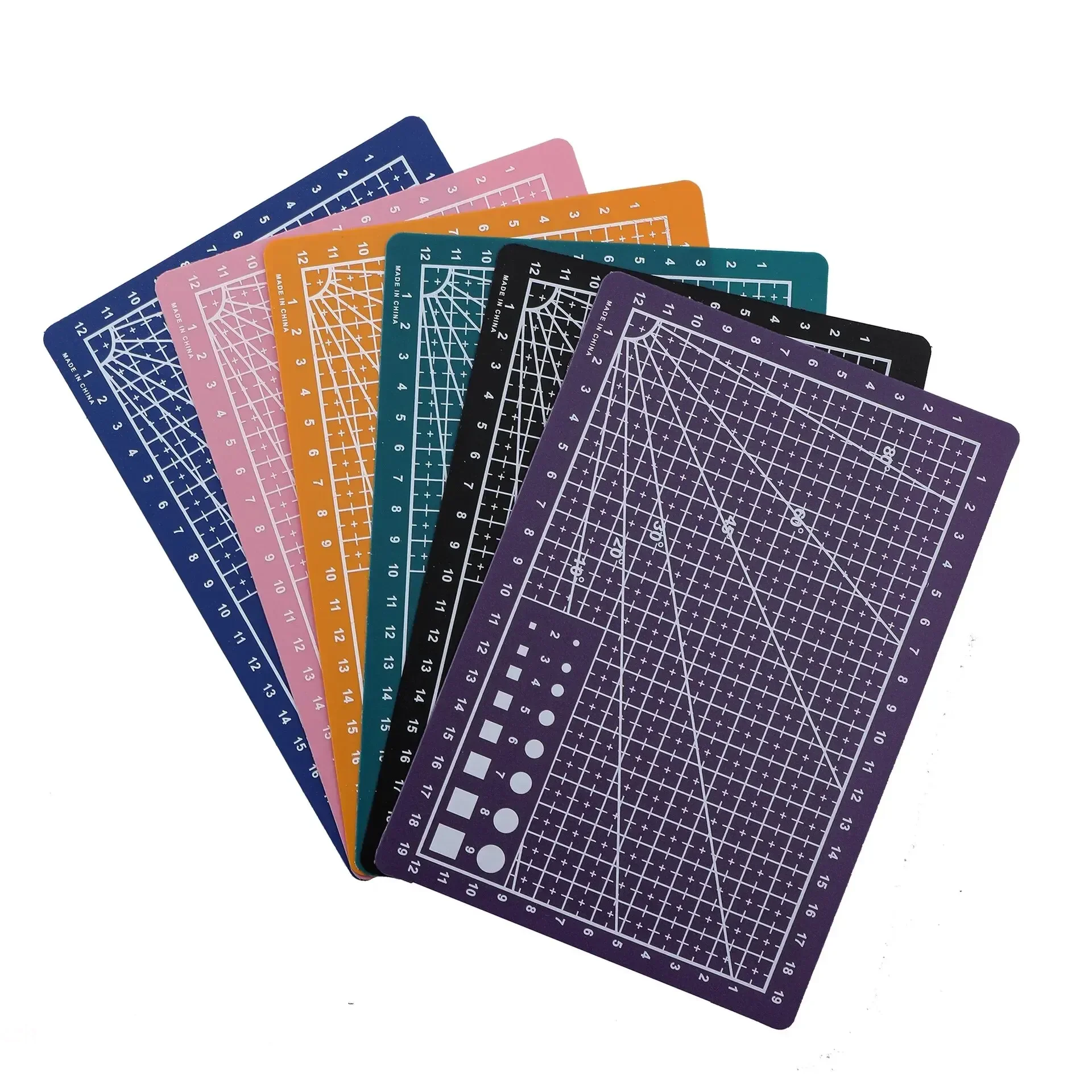 1 unidad de tapete de corte A5 de PP, para mesa de trabajo, patchwork, costura, manualidades, grabado con cuchillo, cuero, de una sola cara