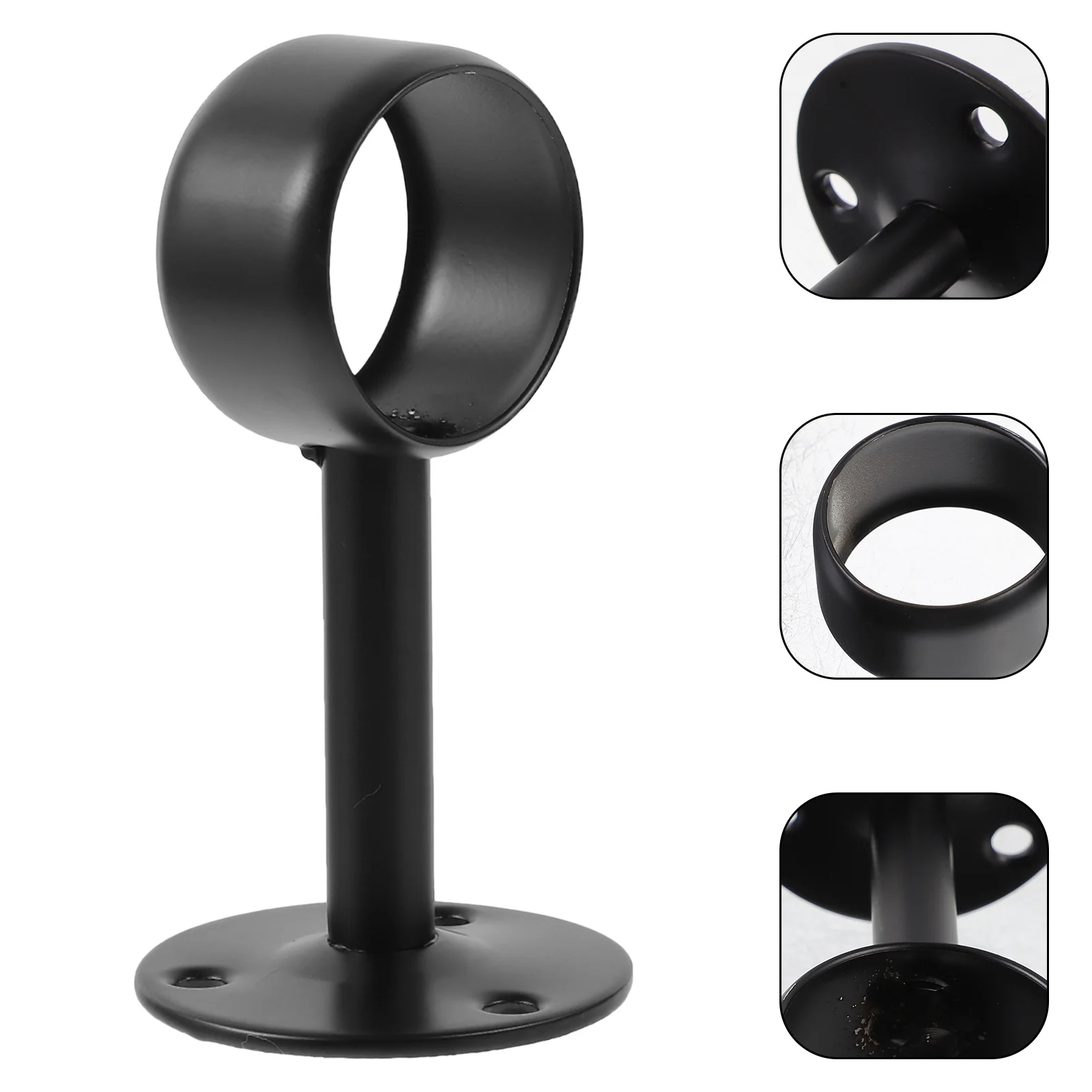 4Pcs Stainless Steel Ceiling Curtain Rod Bracket Round Base Easy Install Stylish Home Decor Curtain Rod Ceiling Mount