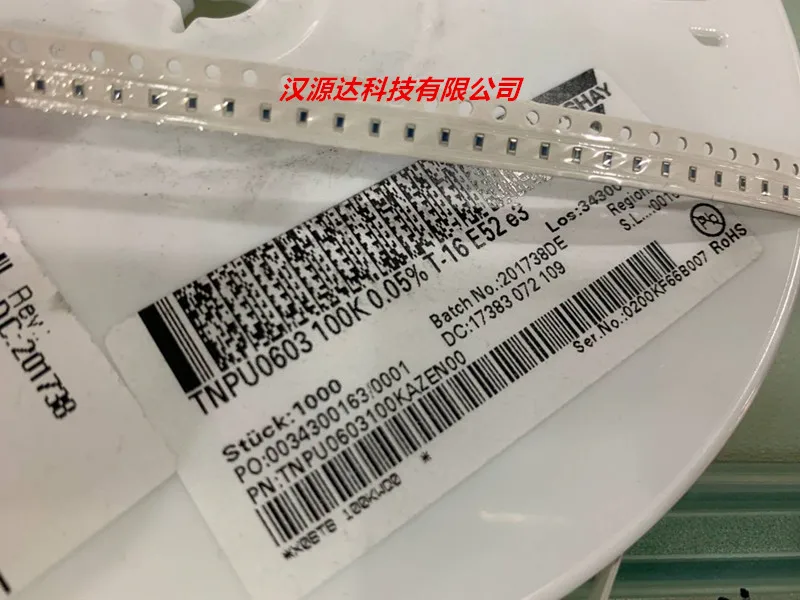 

20pcs/lot TNPU0603100KAZEN00 0603 100K 5PPM 0.05% 0.1W chips Electronic new