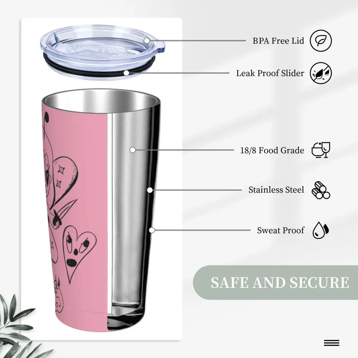 Fairy Karol G Album 2023 Tumbler Vacuum Insulated Bichota Season Coffee Cups with Lid Straw Office Home Mugs Hot Cold Drink 20oz