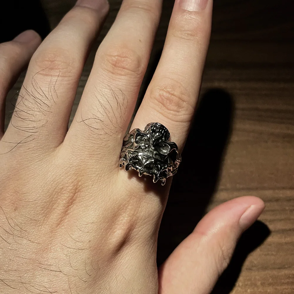 Men's Vintage Skeleton Crown Skull Ring