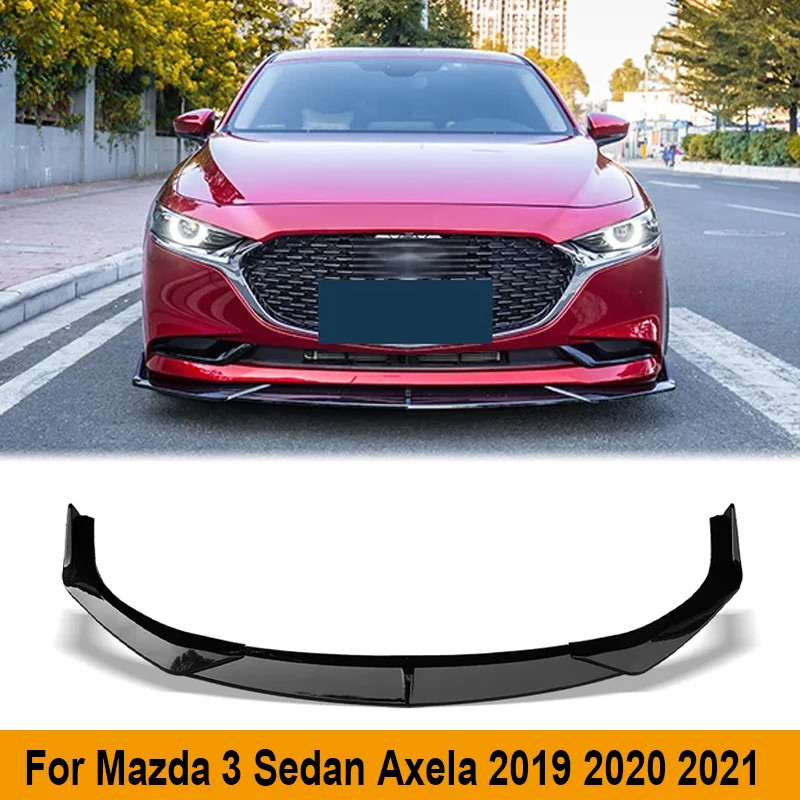 

Для Mazda 3 Sedan Axela 2019 2020 2021, передний бампер, спойлер, боковой разделитель, диффузор, защитная крышка, комплект кузова, отделка, автомобильные аксессуары