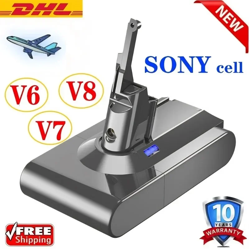 

For Dyson V10 Battery SV12 V7 batteries V8 Animal Absolute Fluffy Cordless Vacuum Cleaner NEW 6000mAh DYSON V6/V8 batterie