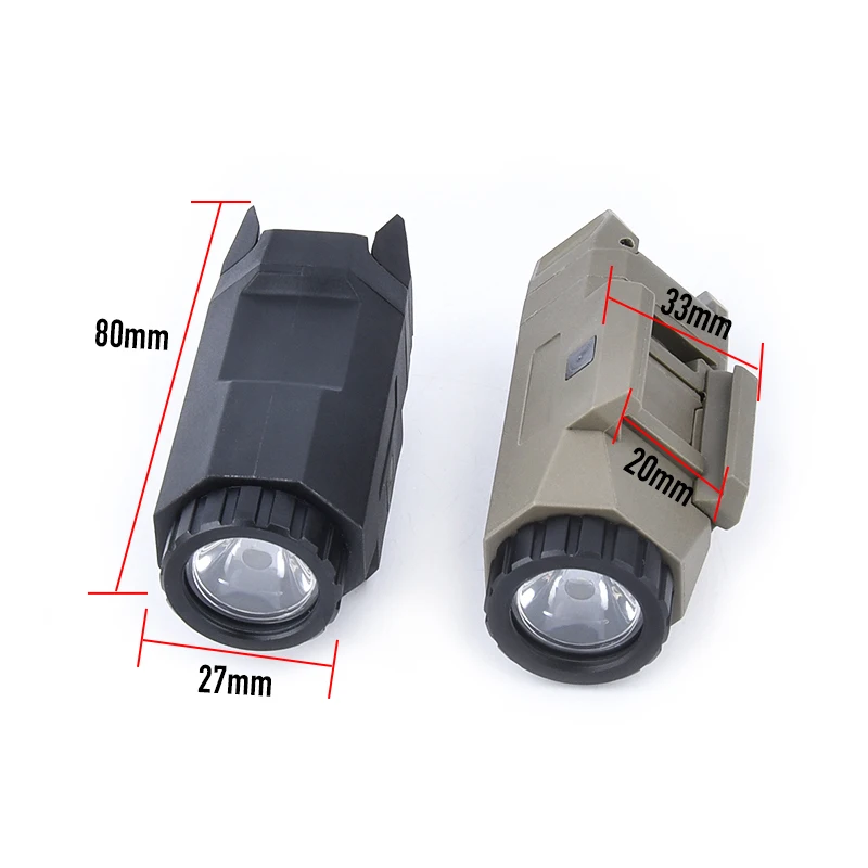 WADSN Tactical APL/WML White LED Light Reconnaissance outdoor hunting Constant strobe nylon Flashlight Fit 20MM Picatinny Rail image 6