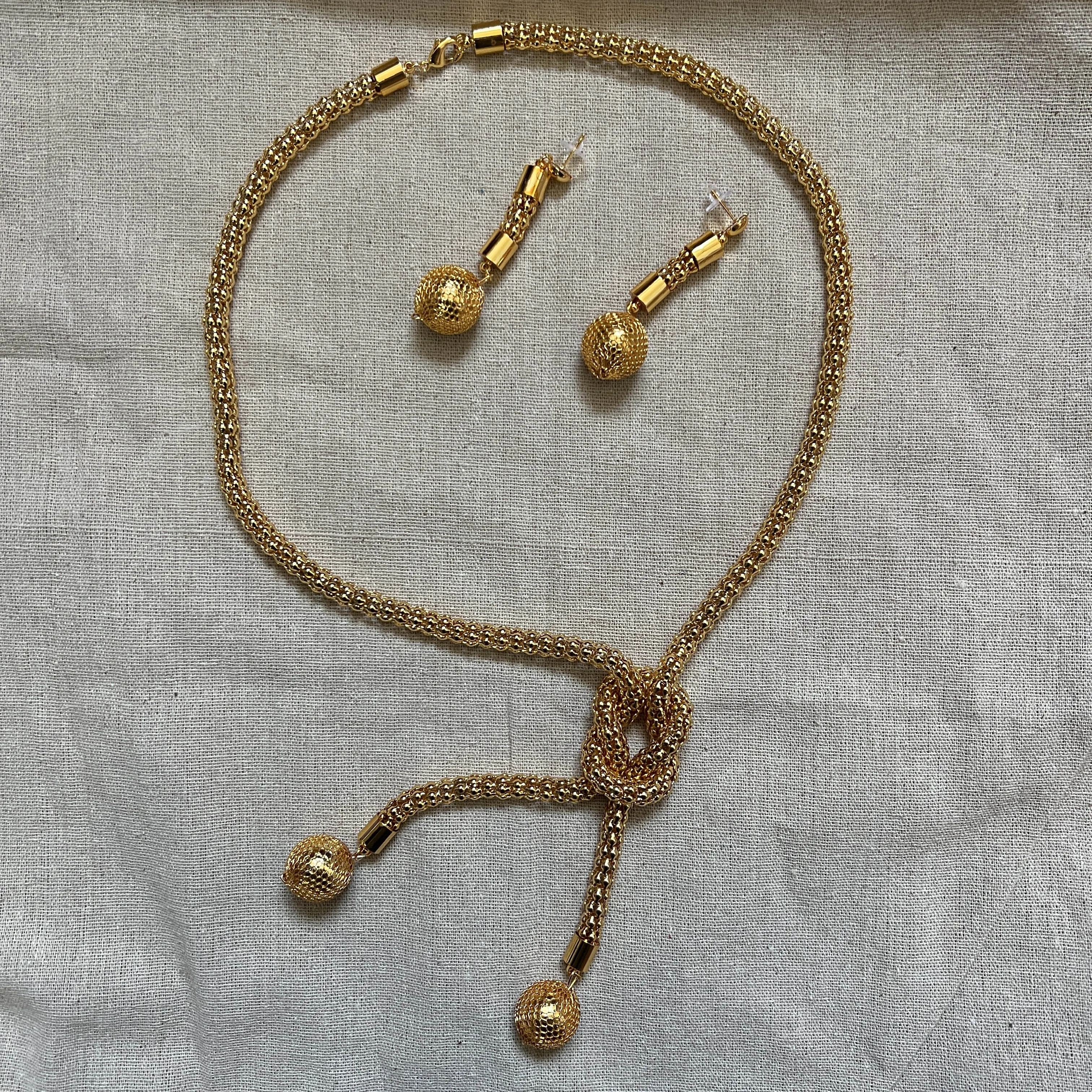 

Dubai Luxury Style Gold Color Wedding Jewelry Set Necklace Earrings Indian Craftsmanship African Style Bridal Accessories Gift